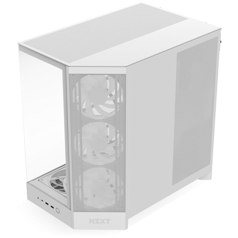 NZXT H9 Flow RGB+ kabinett midtårn E-ATX herdet glass svart - NZXT