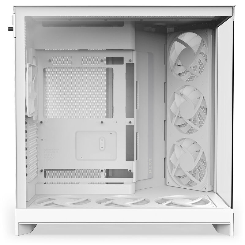 NZXT H9 Flow RGB+ kabinett midtårn E-ATX herdet glass svart - NZXT