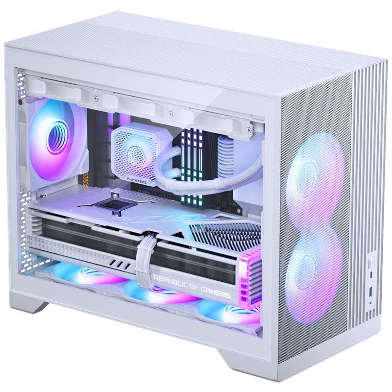 Phanteks XT M3 kabinett mATX herdet glass hvit - Phanteks