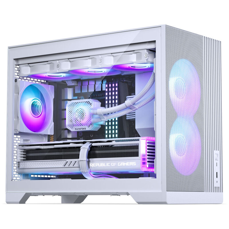 Phanteks XT M3 kabinett mATX herdet glass hvit - Phanteks