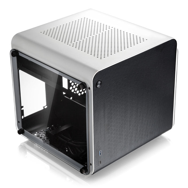 Raijintek METIS EVO TG Mini-ITX kabinett herdet glass sølv - Raijintek