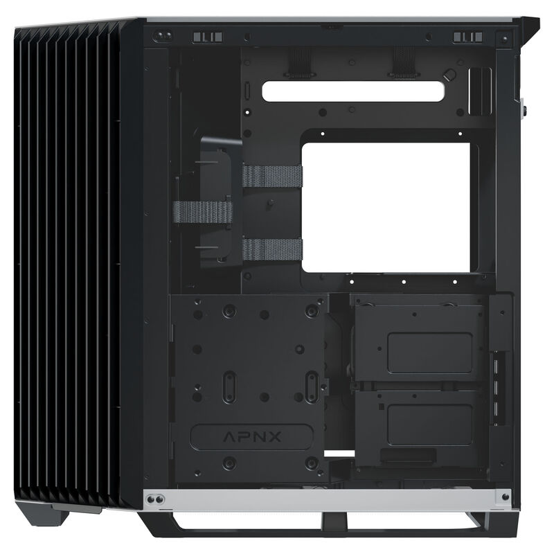 APNX V1 kabinett midtårn ATX herdet glass svart/hvit - APNX