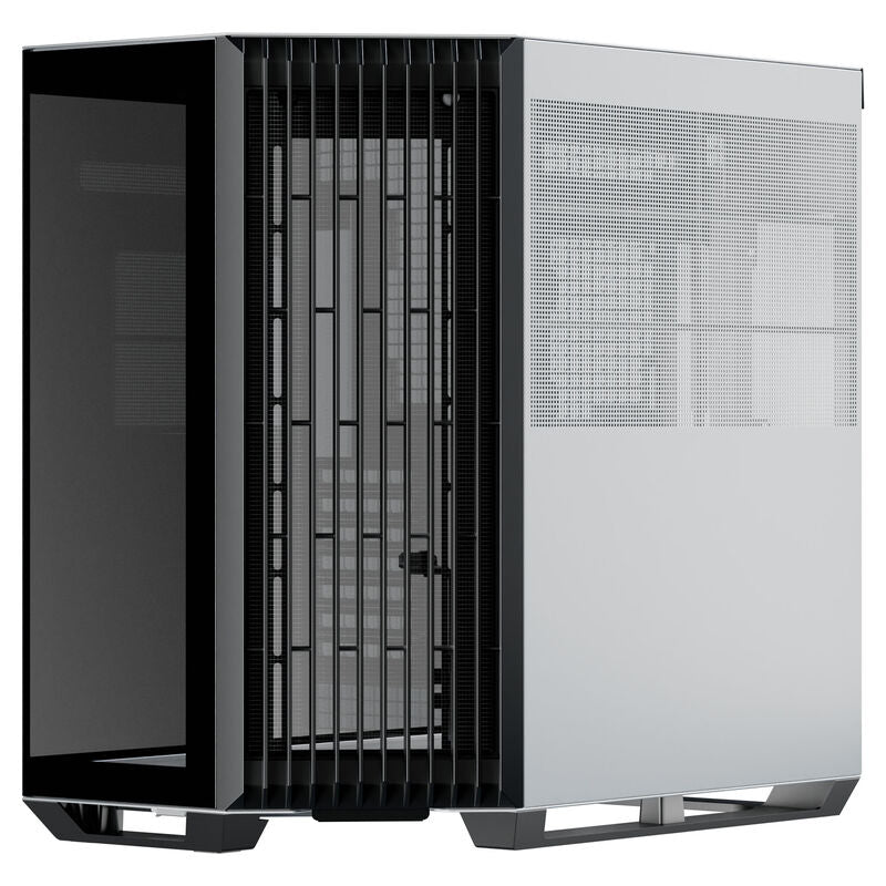 APNX V1 kabinett midtårn ATX herdet glass svart/hvit - APNX