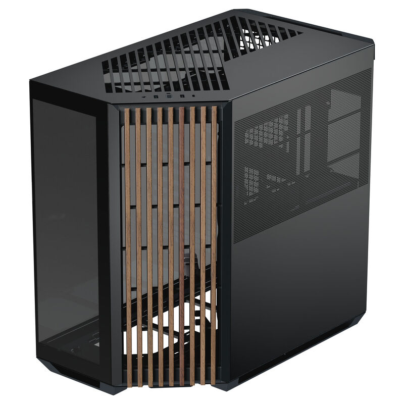 APNX V1 kabinett midtårn ATX herdet glass svart/hvit - APNX