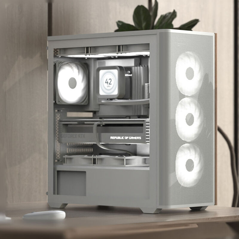 Aerocool D501A kabinett midtårn ATX herdet glass ARGB svart - Aerocool