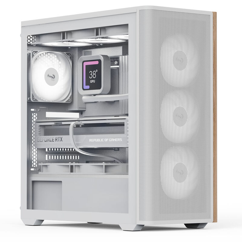 Aerocool D501A kabinett midtårn ATX herdet glass ARGB svart - Aerocool