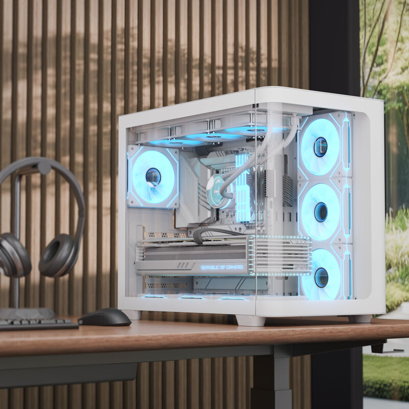 Aerocool P500C kabinett midtårn ATX herdet glass ARGB svart - Aerocool