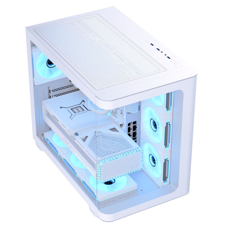 Aerocool P500C kabinett midtårn ATX herdet glass ARGB svart - Aerocool