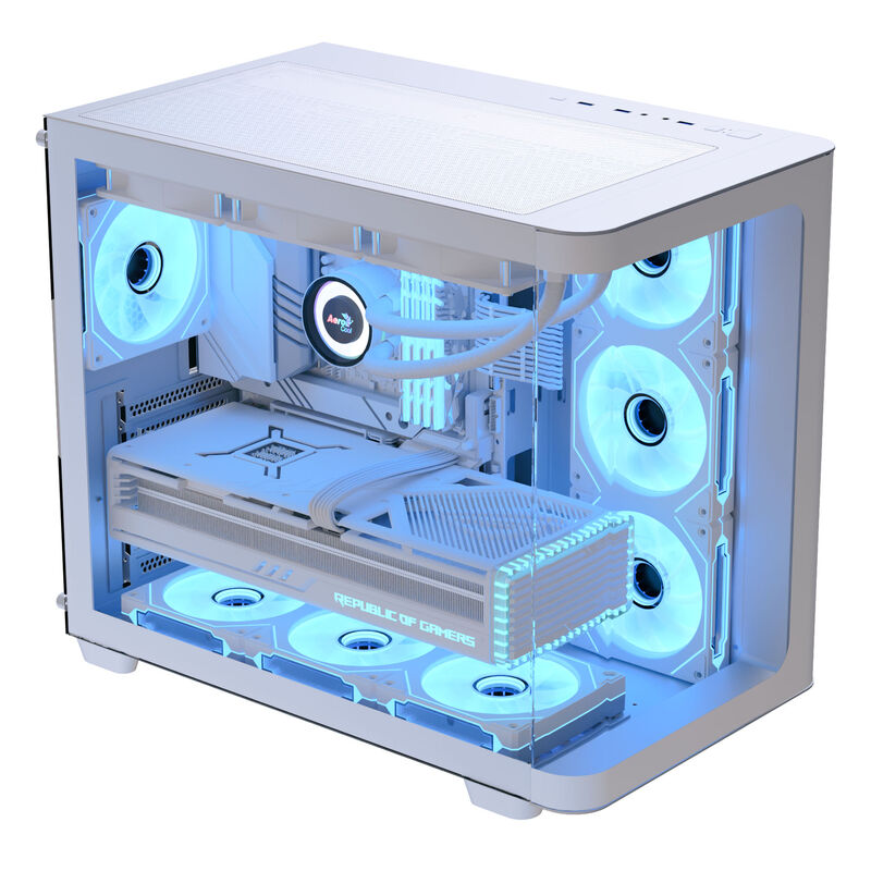 Aerocool P500C kabinett midtårn ATX herdet glass ARGB svart - Aerocool