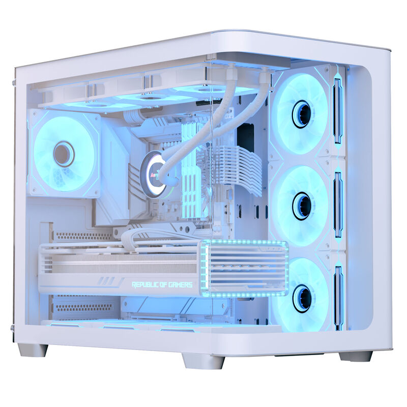 Aerocool P500C kabinett midtårn ATX herdet glass ARGB svart - Aerocool