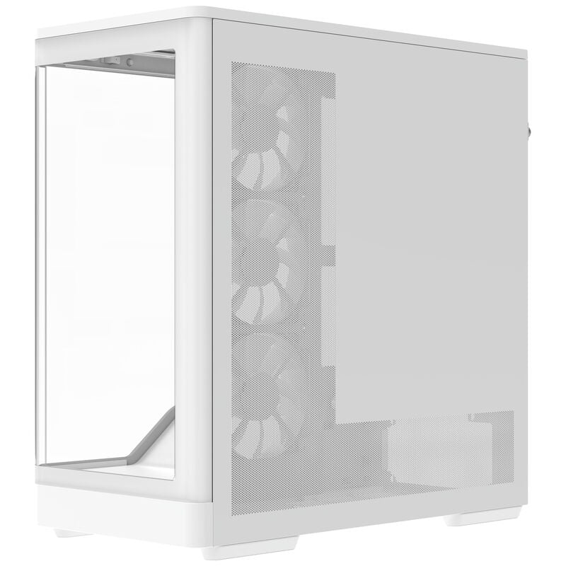 Aerocool P500A kabinett midtårn ATX herdet glass RGB hvit - Aerocool