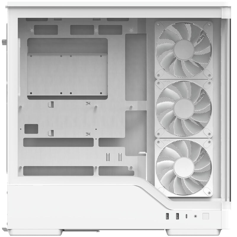 Aerocool P500A kabinett midtårn ATX herdet glass RGB hvit - Aerocool