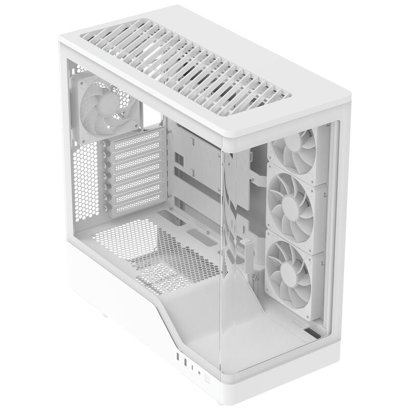 Aerocool P500A kabinett midtårn ATX herdet glass RGB hvit - Aerocool