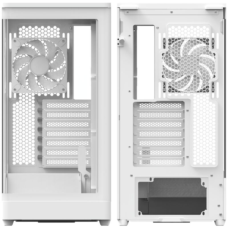 Aerocool P500A kabinett midtårn ATX herdet glass RGB hvit - Aerocool