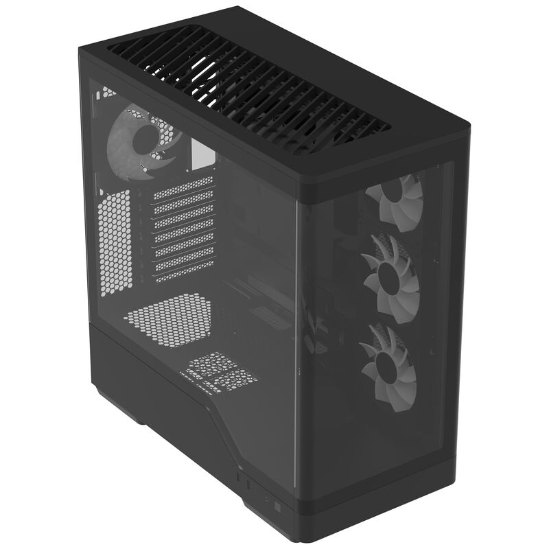 Aerocool P500A kabinett midtårn ATX herdet glass RGB hvit - Aerocool