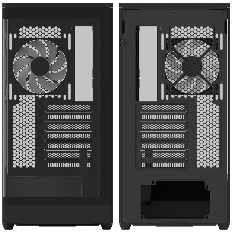 Aerocool P500A kabinett midtårn ATX herdet glass RGB hvit - Aerocool