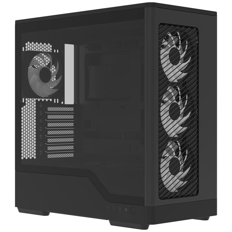 Aerocool D520A kabinett midtårn ATX herdet glass RGB hvit - Aerocool