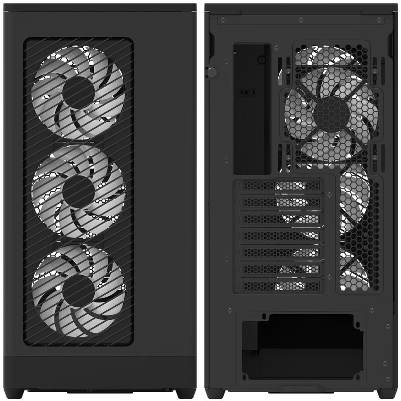 Aerocool D520A kabinett midtårn ATX herdet glass RGB hvit - Aerocool