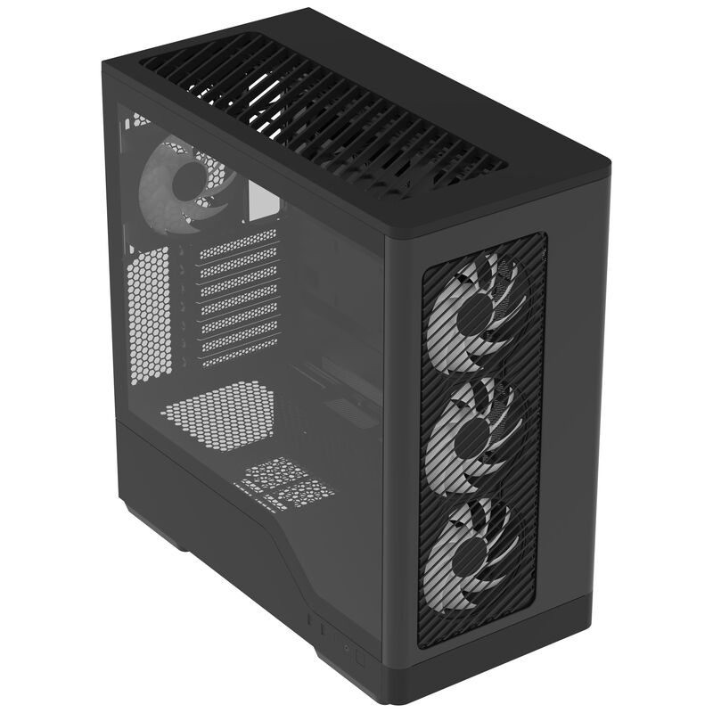 Aerocool D520A kabinett midtårn ATX herdet glass RGB hvit - Aerocool