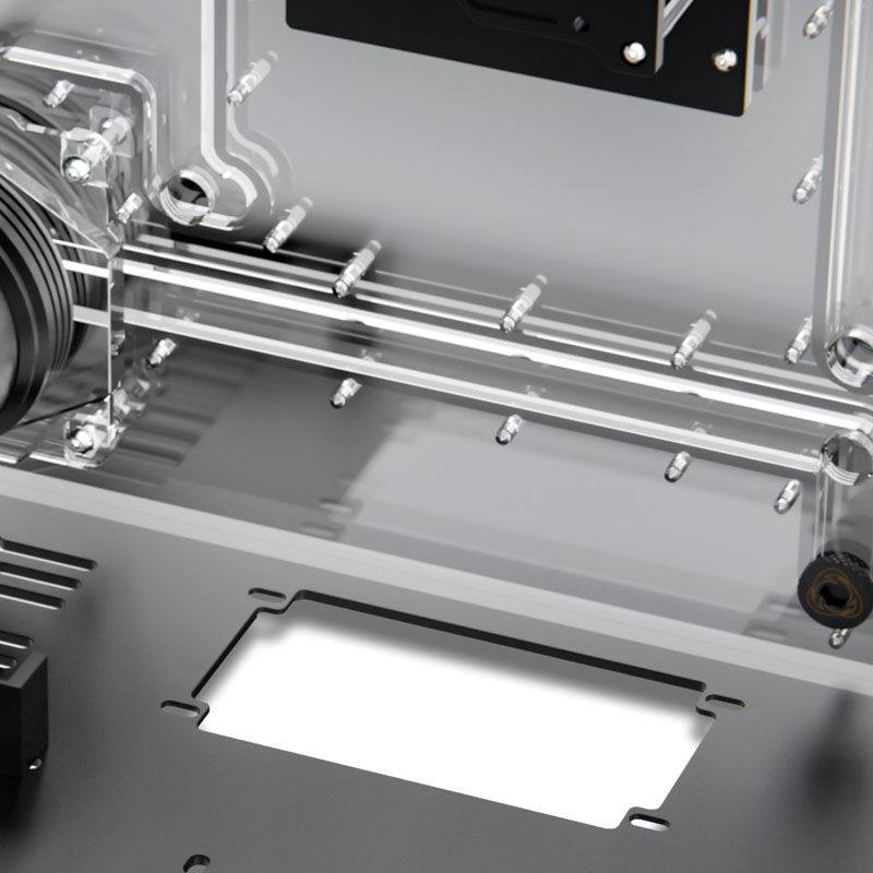 Singularity Computers Wraith ITX/DTX kabinett sølv - Singularity
