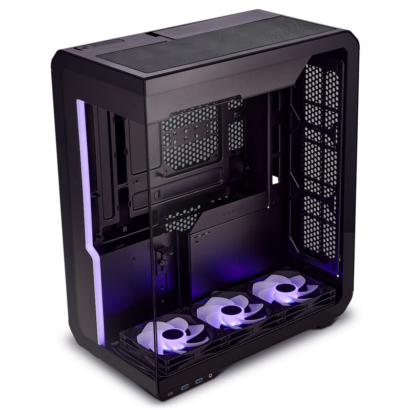 Ssupd Xhuttle kabinett midtårn ATX RGB herdet glass svart - Ssupd