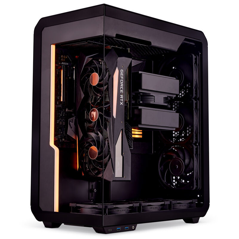 Ssupd Xhuttle kabinett midtårn ATX RGB herdet glass svart - Ssupd