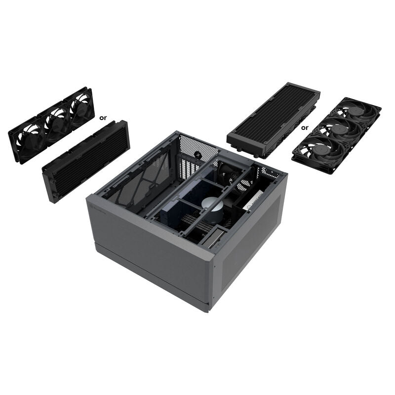 SilverStone Crown 04 HTPC-kabinett SSI-EEB mørkegrå - SilverStone