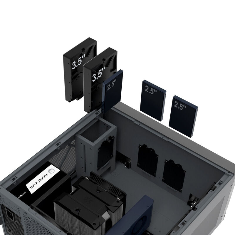 SilverStone Crown 04 HTPC-kabinett SSI-EEB mørkegrå - SilverStone