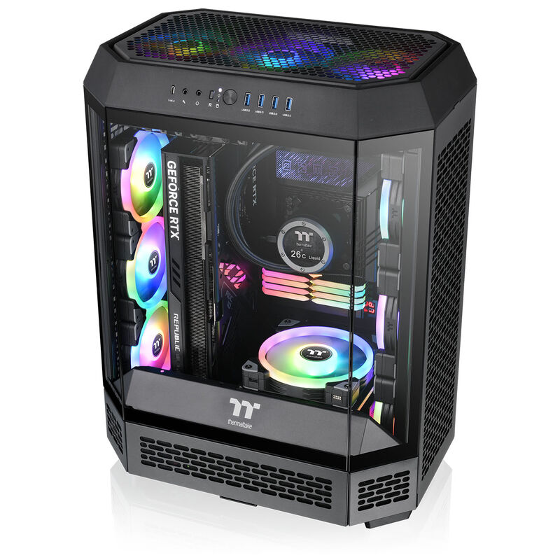 Thermaltake The Tower 600 kabinett midtårn ATX herdet glass - Thermaltake