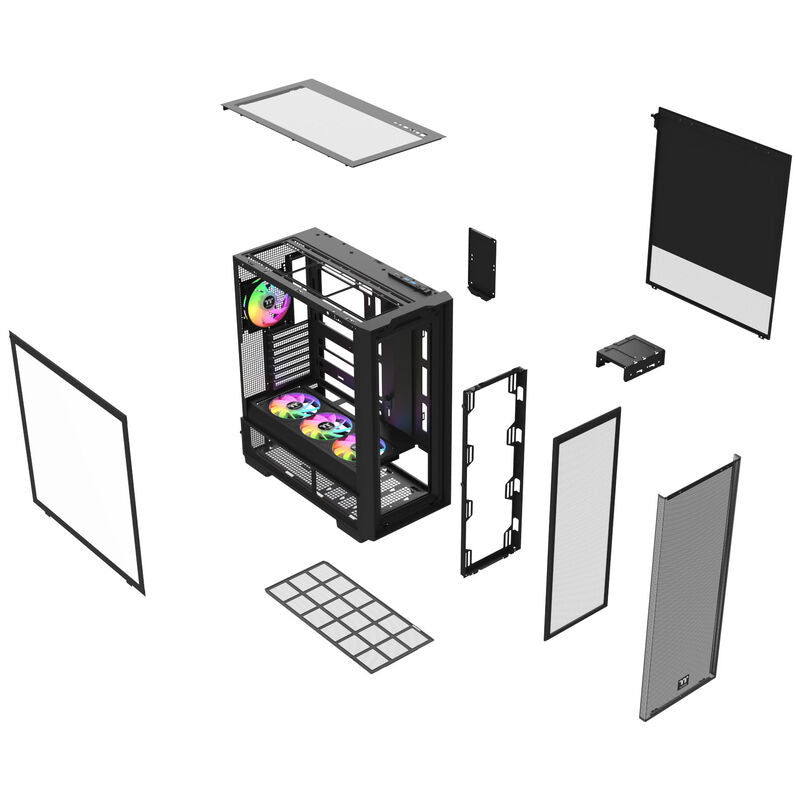 Thermaltake S380 TG ARGB kabinett midtårn ATX herdet glass - Thermaltake