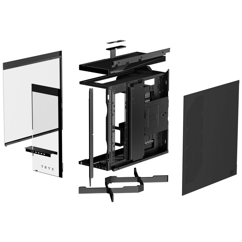 TRYX LUCA L70 kabinett midtårn E-ATX herdet glass svart - TRYX