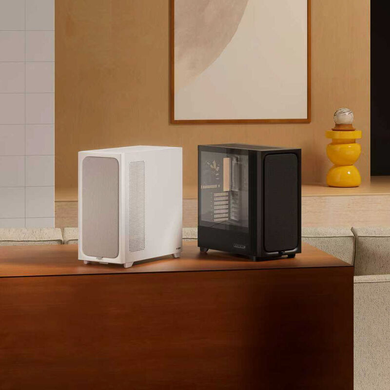 TRYX FLOVA F50 kabinett midtårn ATX herdet glass hvit - TRYX