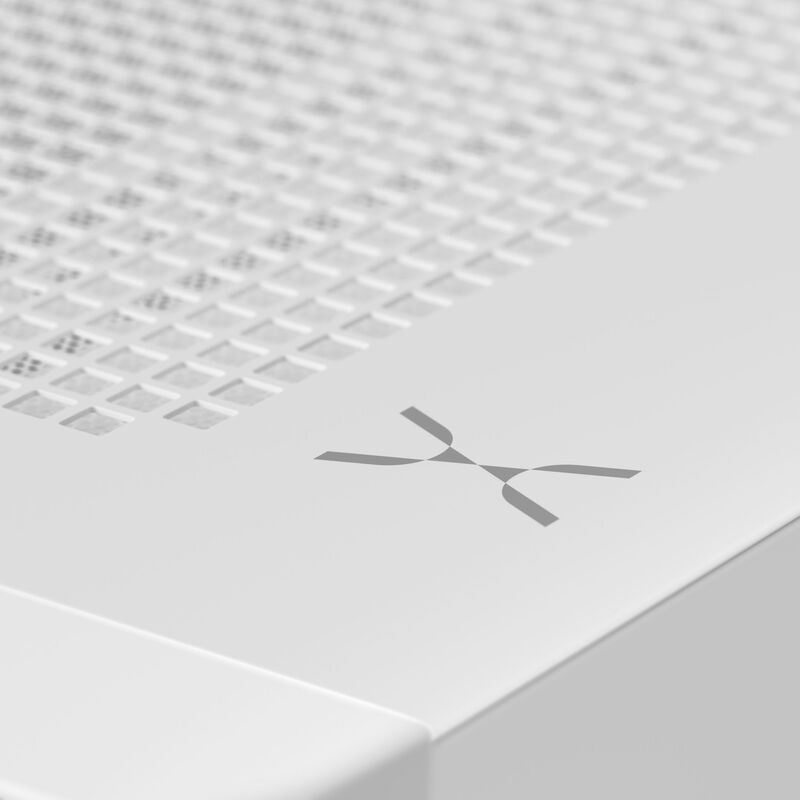TRYX FLOVA F50 kabinett midtårn ATX herdet glass hvit - TRYX