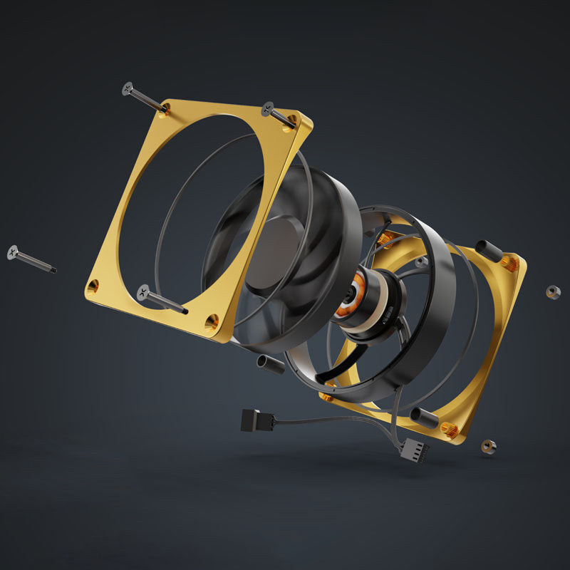 Alphacool Apex Stealth Metall vifte 120 mm PWM 2000 RPM - Alphacool