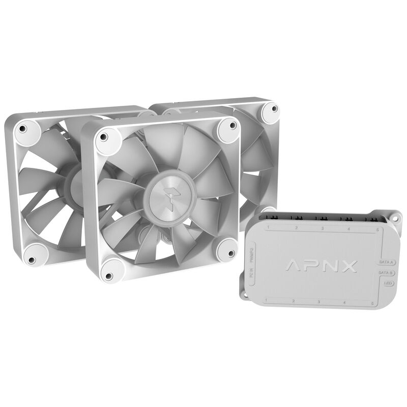 APNX FP1-R Reverse Blade 120 mm vifte PWM ARGB 3-pakning svart - APNX