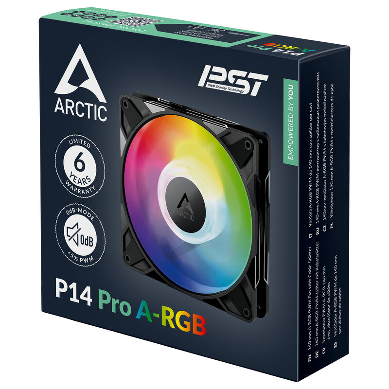 Arctic P14 Pro A-RGB PWM vifte 140 mm svart ARGB - Arctic