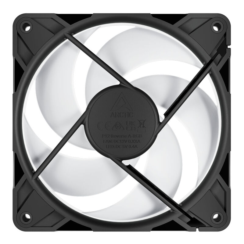 Arctic P12 Pro Reverse ARGB PWM vifte 120 mm hvit 3-pakk - Arctic