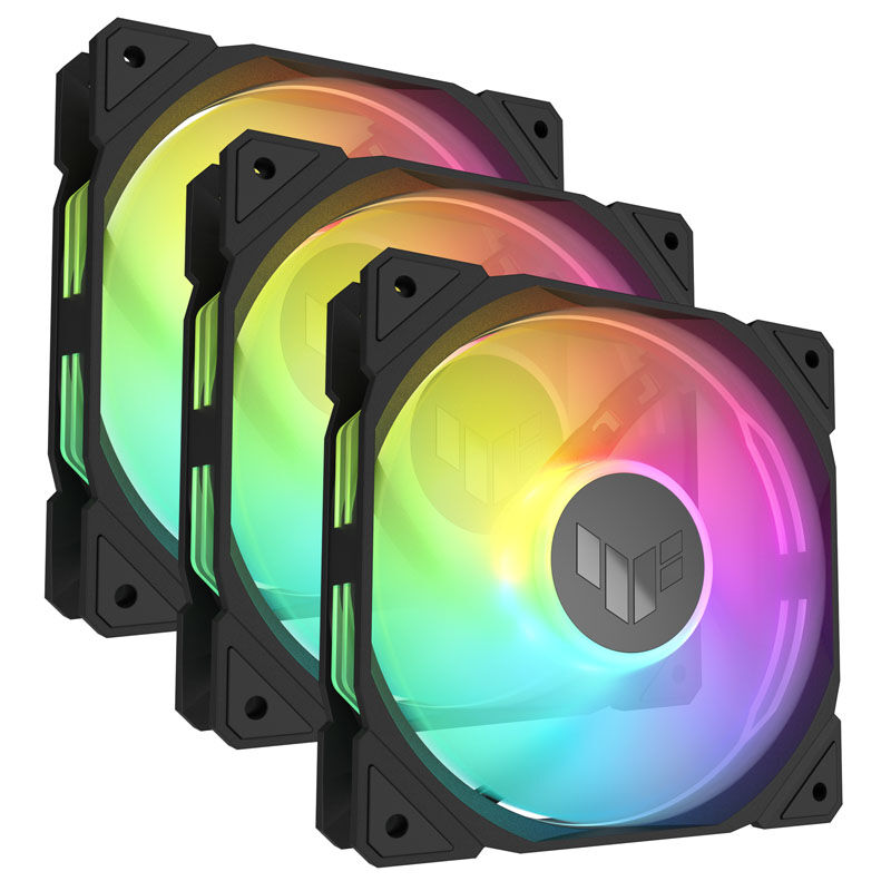 ASUS TUF Gaming TR120 Reverse PWM ARGB vifte 3-pakk 120 mm hvit - ASUS