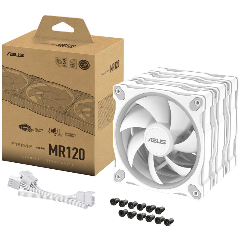 ASUS Prime MR120 ARGB vifte 3-pakk PWM Aura Sync 120 mm svart - ASUS