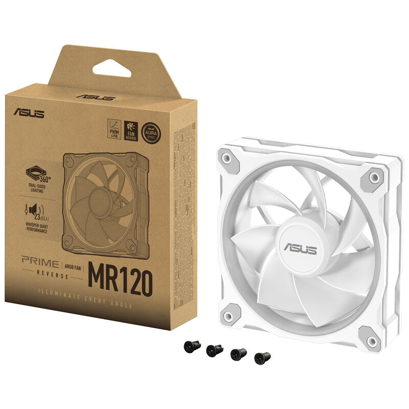 ASUS Prime MR120 ARGB vifte 120 mm PWM reverse svart - ASUS