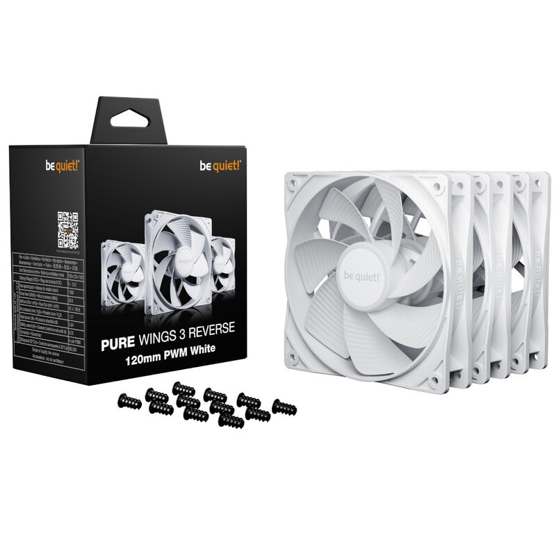 be quiet! Pure Wings 3 PWM Reverse vifte 120 mm 3-pakk - be quiet!