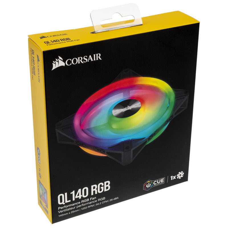 Corsair iCUE QL140 RGB PWM vifte 140 mm hvit - Corsair