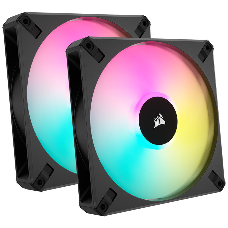 Corsair AF Elite RGB PWM vifte 2-pakning med kontroller - Corsair