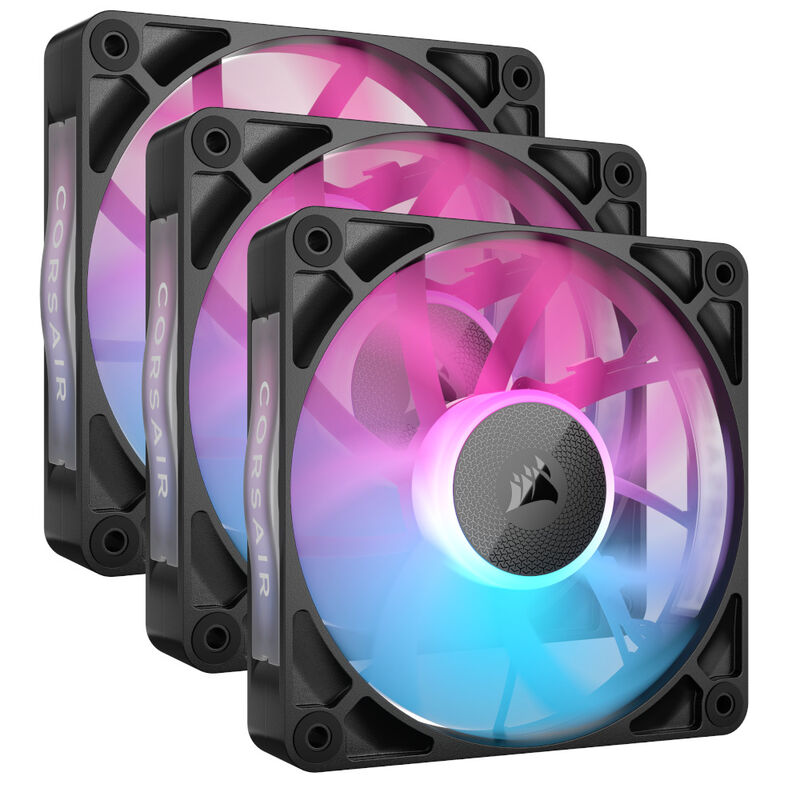 Corsair iCUE LINK RX120 RGB PWM vifte 3-pakk 120 mm svart - Corsair
