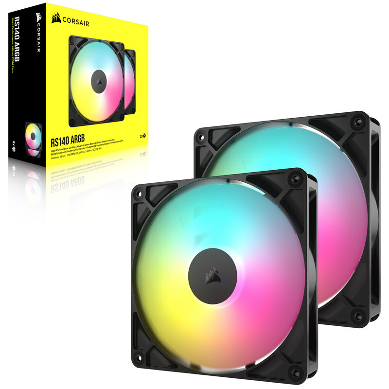 Corsair RS ARGB PWM vifte 3-pack 120 mm svart - Corsair