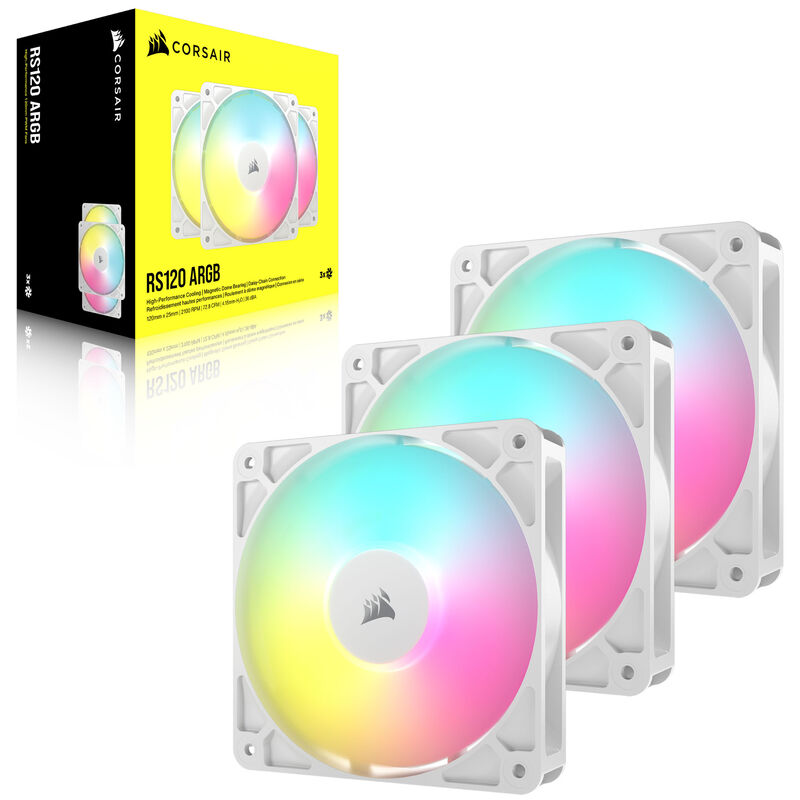 Corsair RS ARGB PWM vifte 3-pack 120 mm svart - Corsair