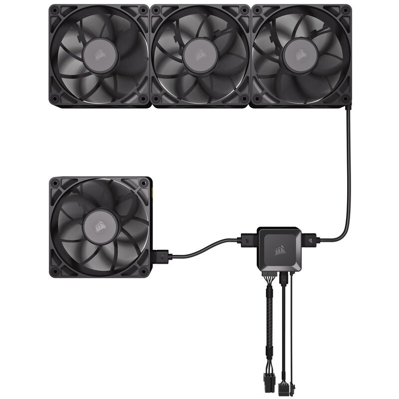 Corsair iCUE LINK RX120 MAX PWM vifte 120 mm 30 mm svart - Corsair