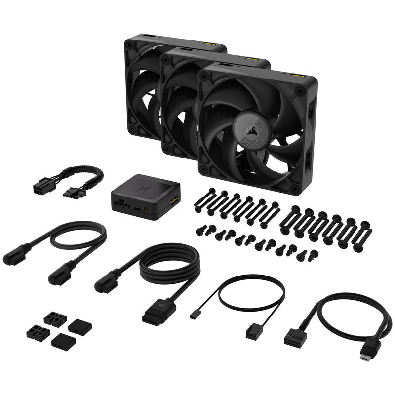 Corsair iCUE LINK RX120 MAX PWM vifte 120 mm svart 3-pakk - Corsair