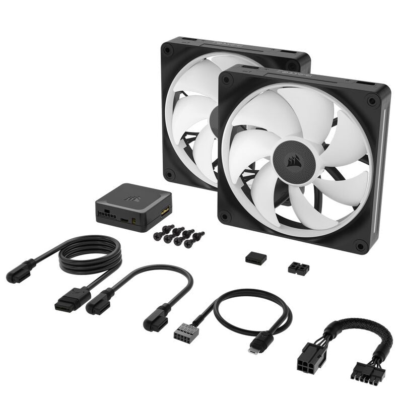 Corsair iCUE Link LX140 RGB PWM vifte 2-pack 140 mm svart - Corsair