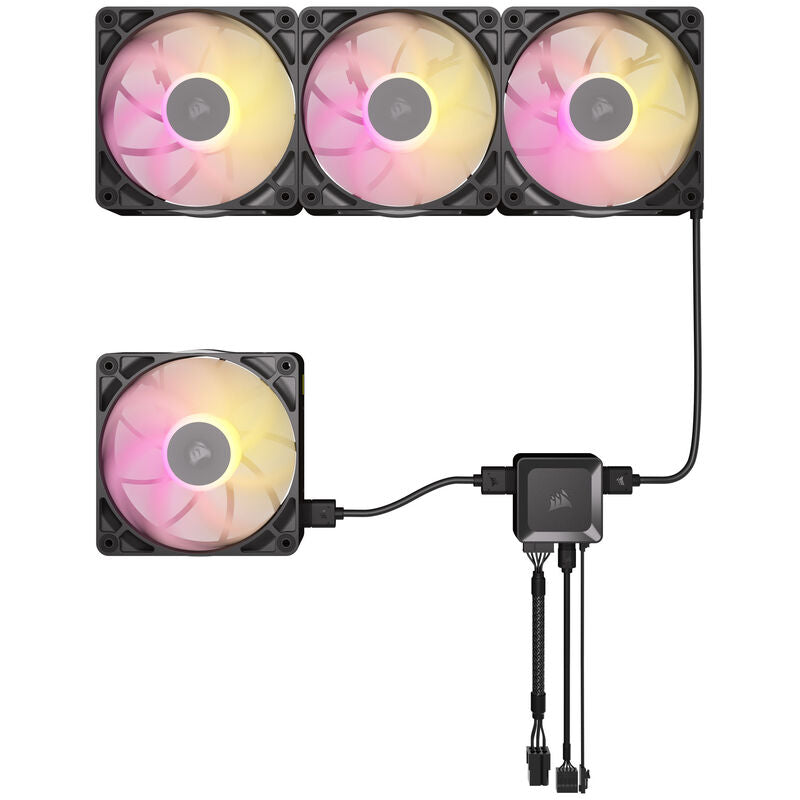 Corsair iCUE LINK RX120 MAX RGB PWM vifte 3-pack 120 mm - Corsair